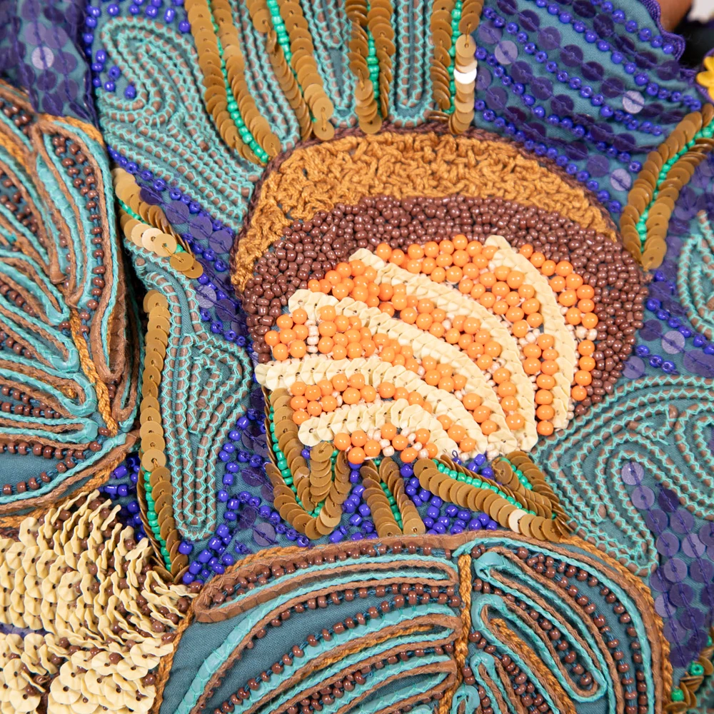 Jamin Puech Leaf Pattern Beaded Bag
