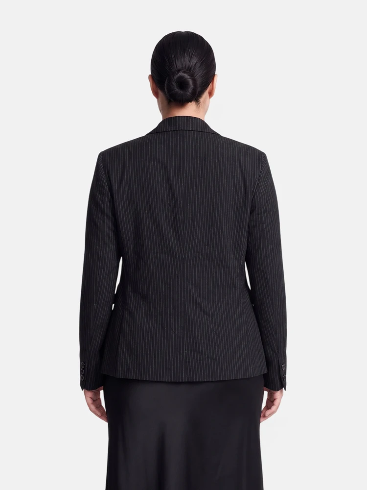 Valentino Garavani Navy Pin Stripe Blazer