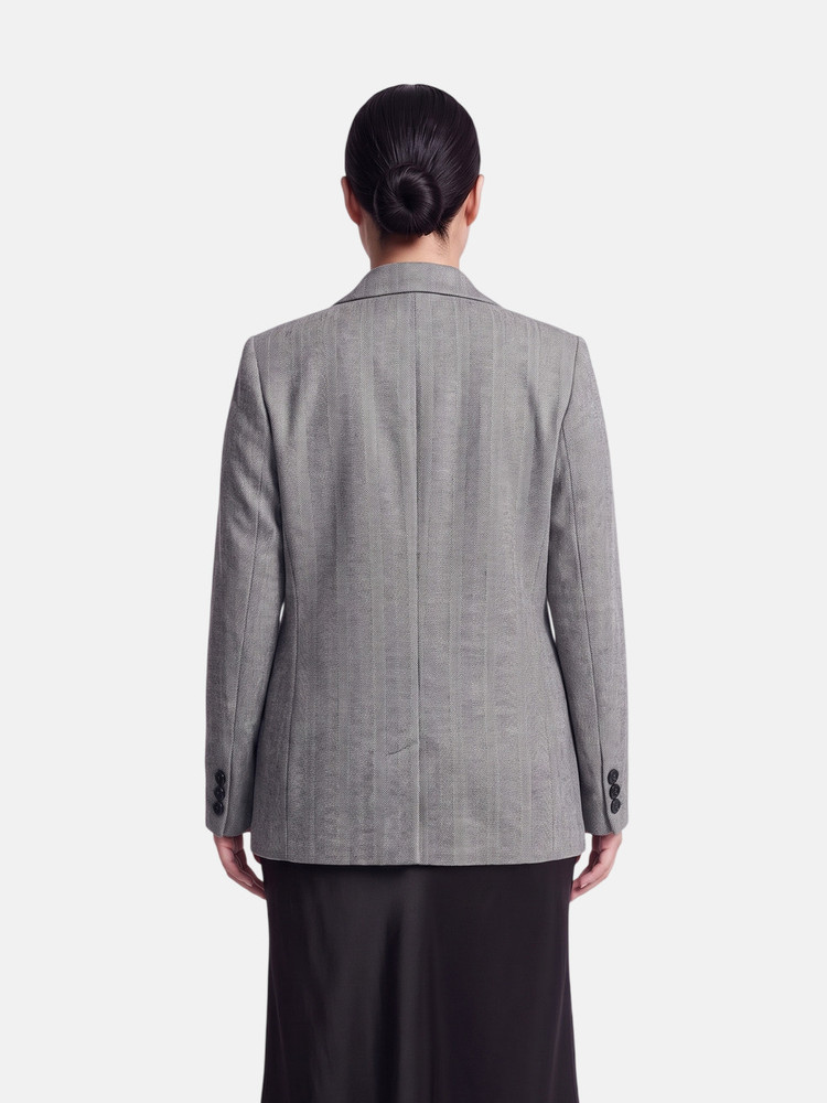 Anine Bing Grey Double Breasted Blazer