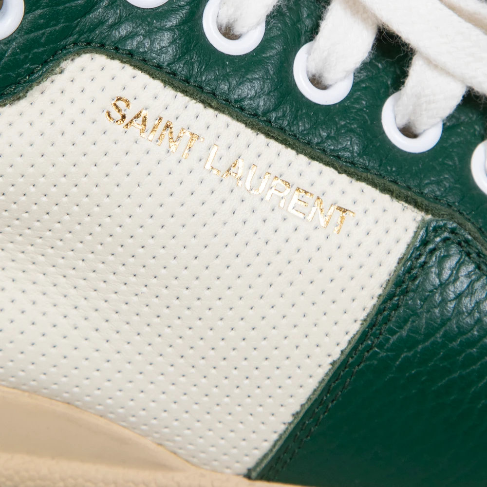 Saint Laurent Green & White High Top SL/24 Trainers