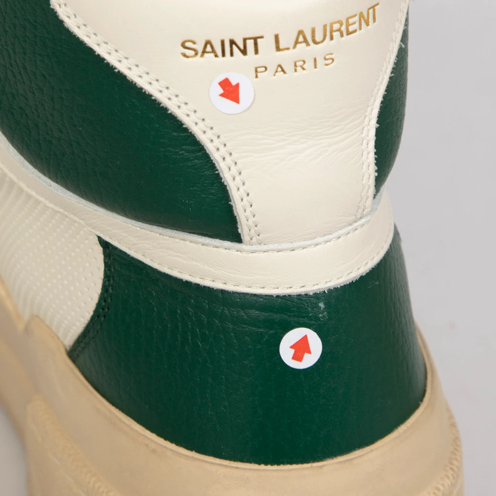 Saint Laurent Green & White High Top SL/24 Trainers