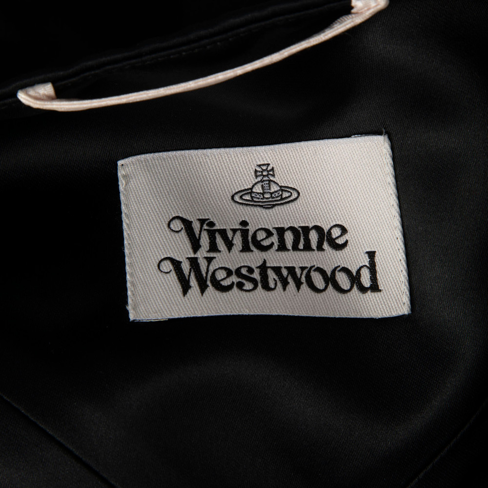 Vivienne Westwood Black Satin Cropped Blazer