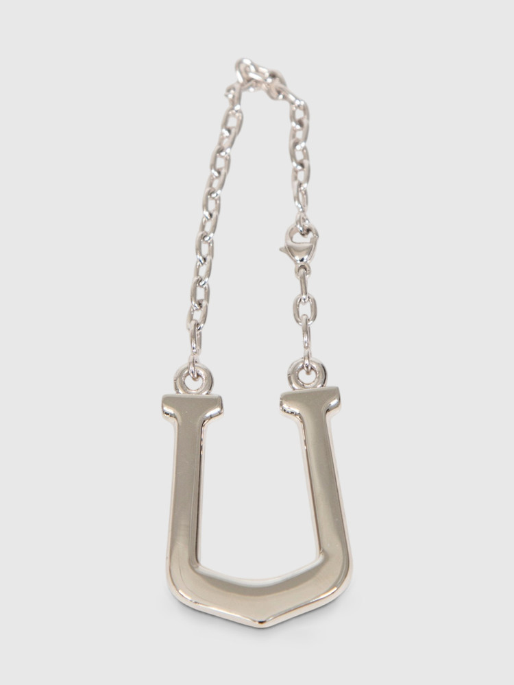 Cartier Silver Elongated C Keyring