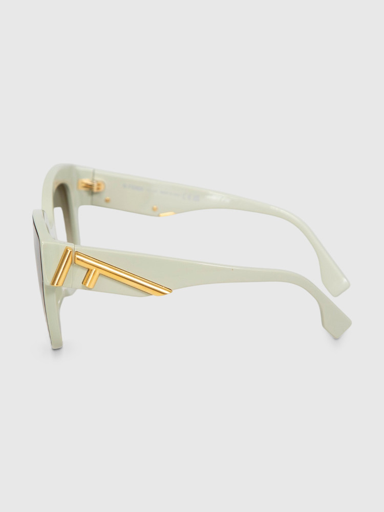 Fendi Green Square Gradient Sunglasses
