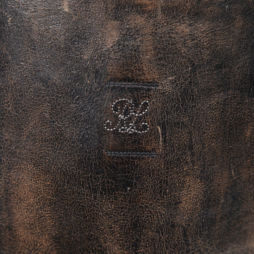 Ralph Lauren Brown Aged Leather Knee High Remmy Boots