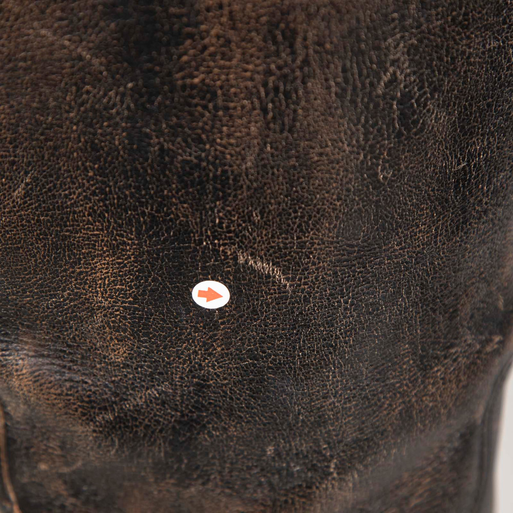 Ralph Lauren Brown Aged Leather Knee High Remmy Boots