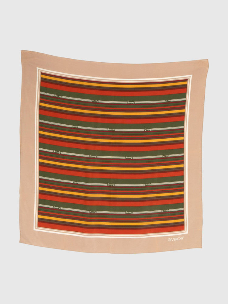 Givenchy Striped Silk Scarf