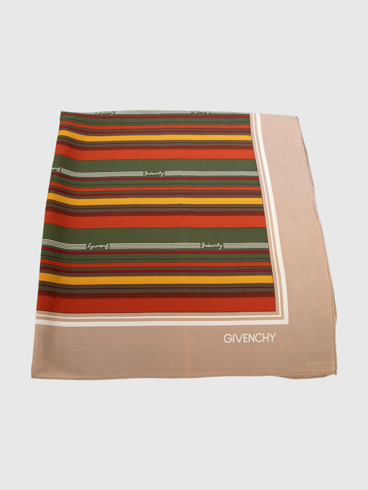 Givenchy Striped Silk Scarf