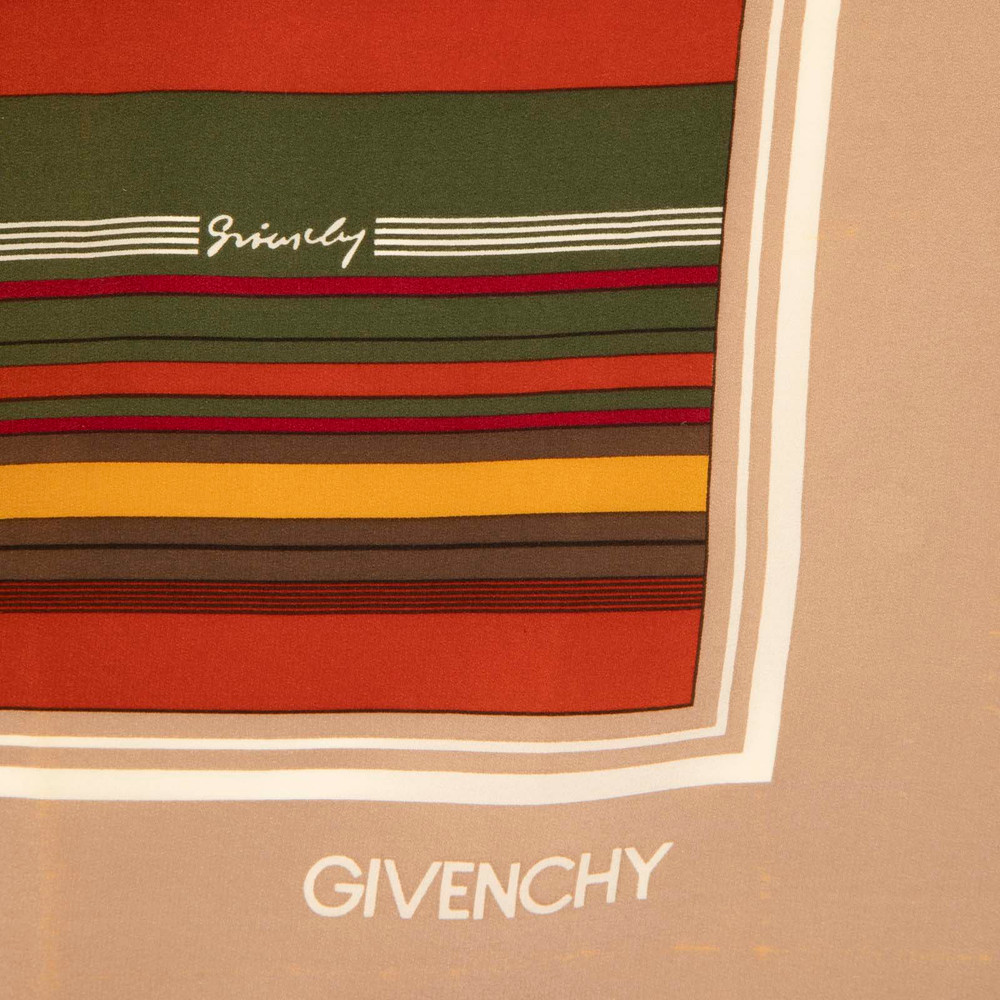 Givenchy Striped Silk Scarf