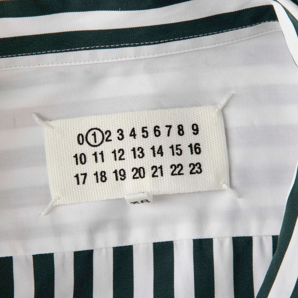 Maison Margiela Green Striped Button Up Shirt