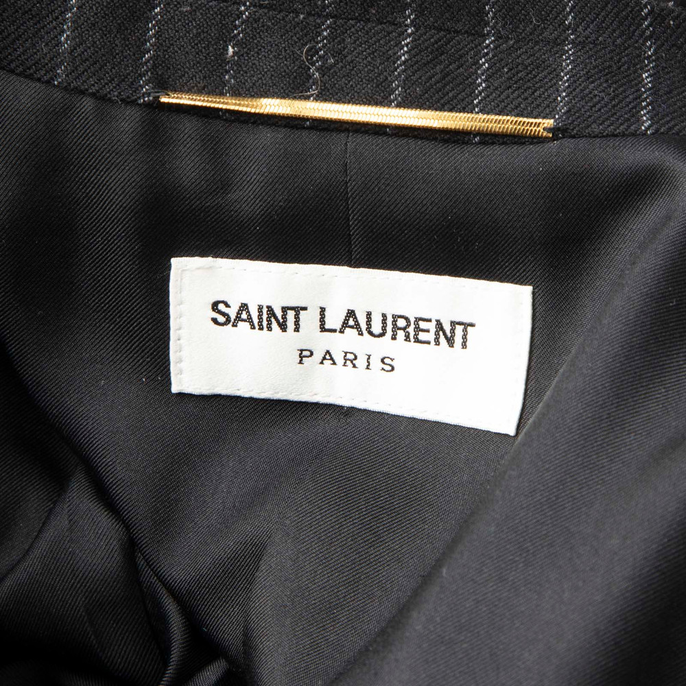 Saint Laurent Black Wool Pinstripe Blazer