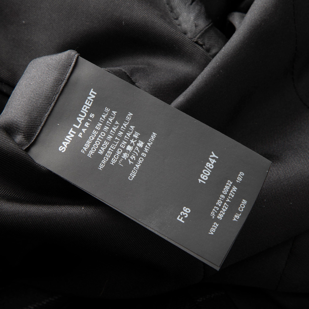 Saint Laurent Black Wool Pinstripe Blazer