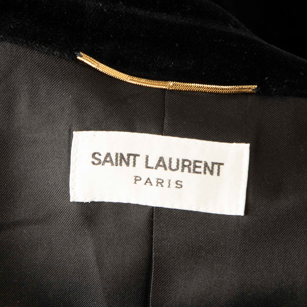Saint Laurent Black Velvet Double Breasted Blazer
