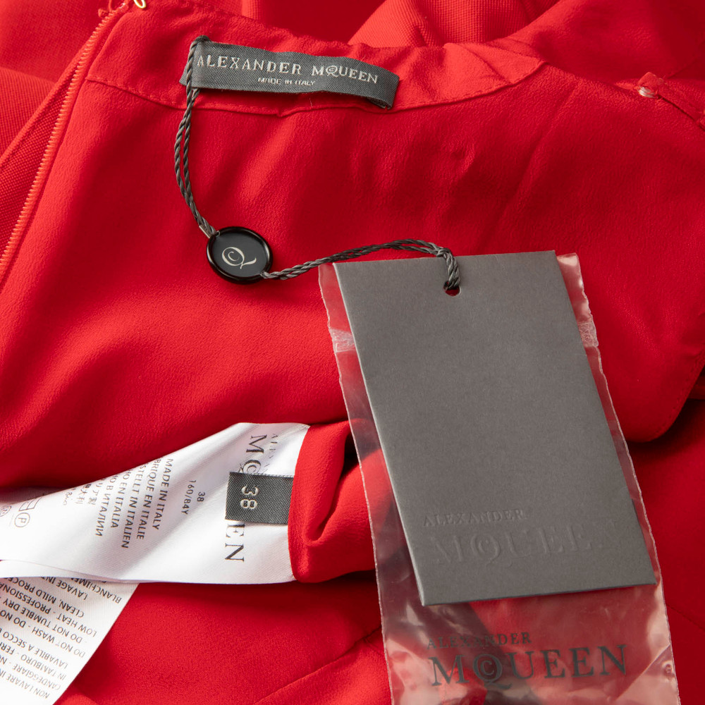 Alexander McQueen Red Layered Mini Dress