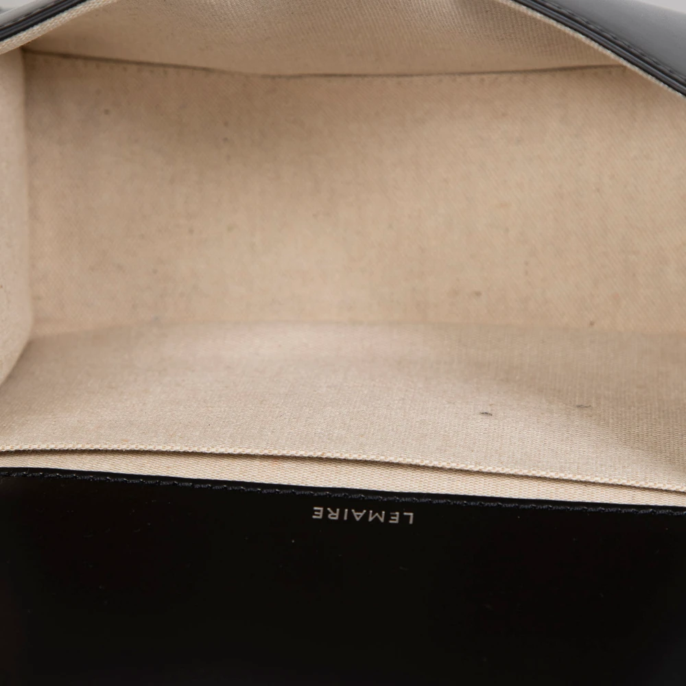 Lemaire Black Leather Camera Shoulder Bag