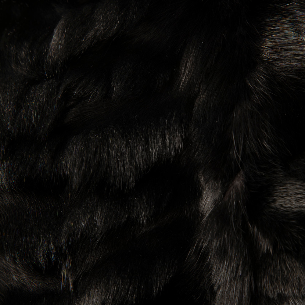Prada Black Goat Fur Long Coat