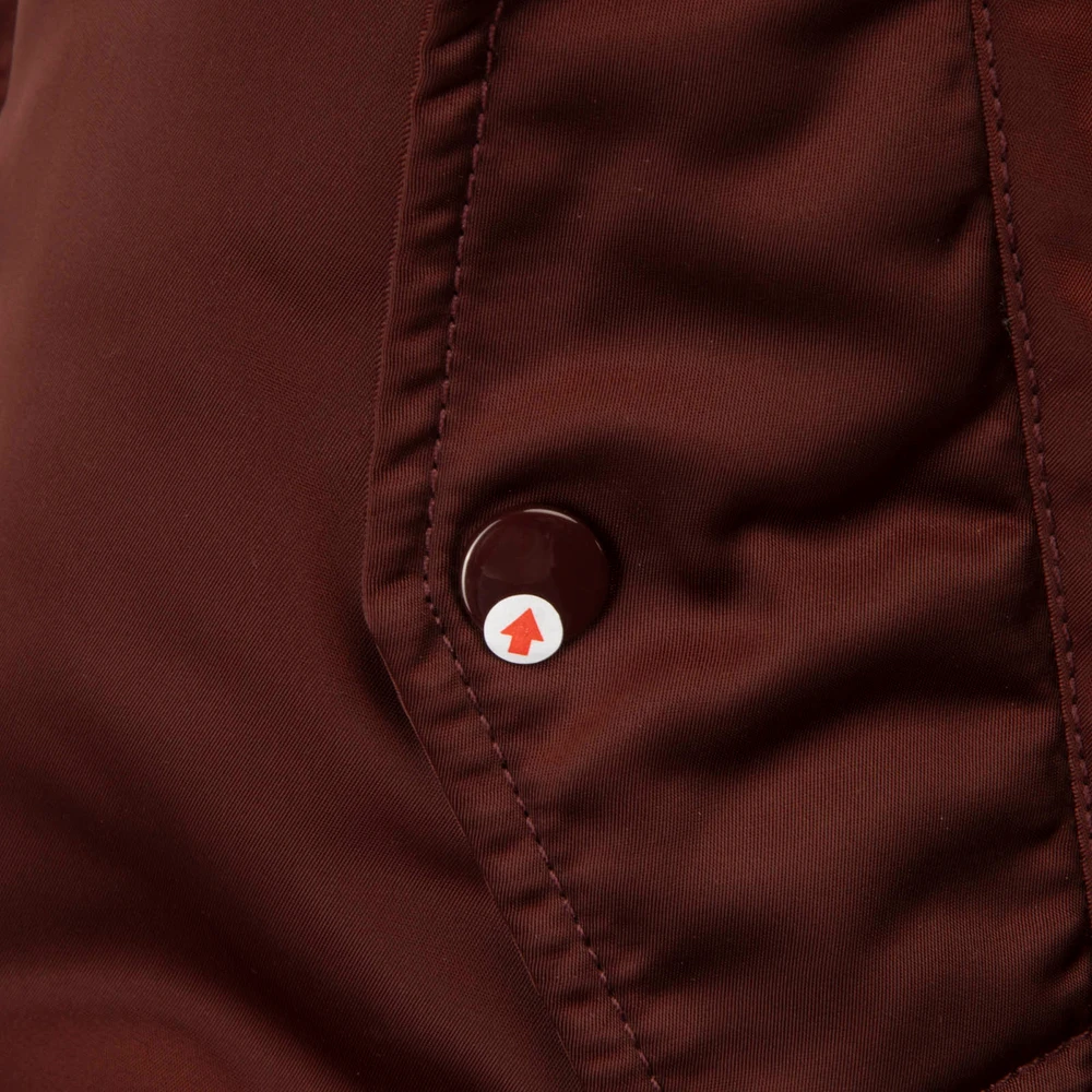 Balenciaga Burgundy & Orange Reversible Bomber Jacket