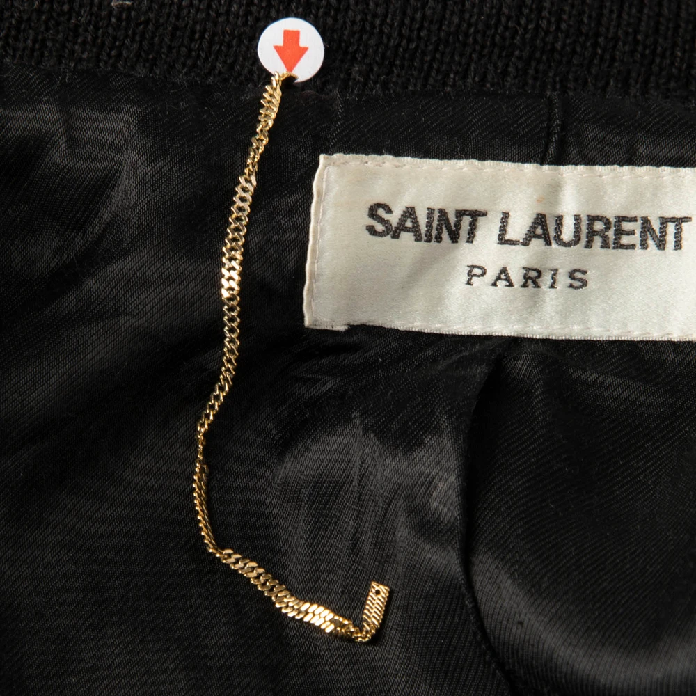 Saint Laurent Black Wool Bomber Jacket
