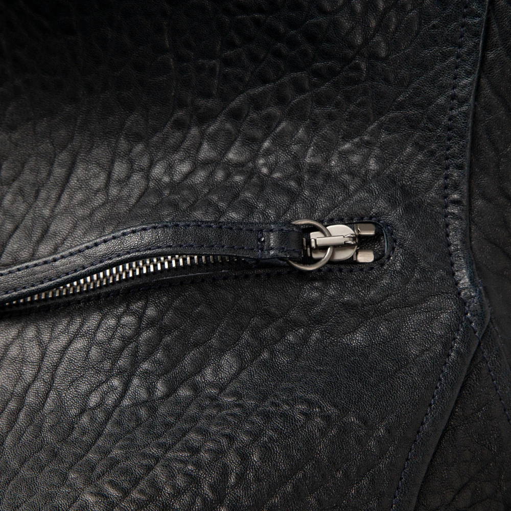 Burberry Black Lamb Leather Biker Jacket