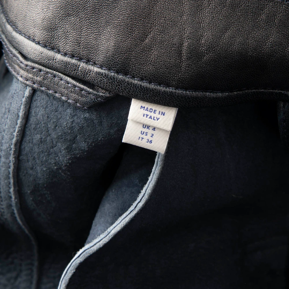 Burberry Black Lamb Leather Biker Jacket
