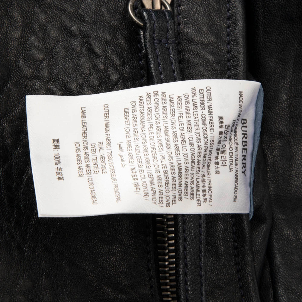 Burberry Black Lamb Leather Biker Jacket