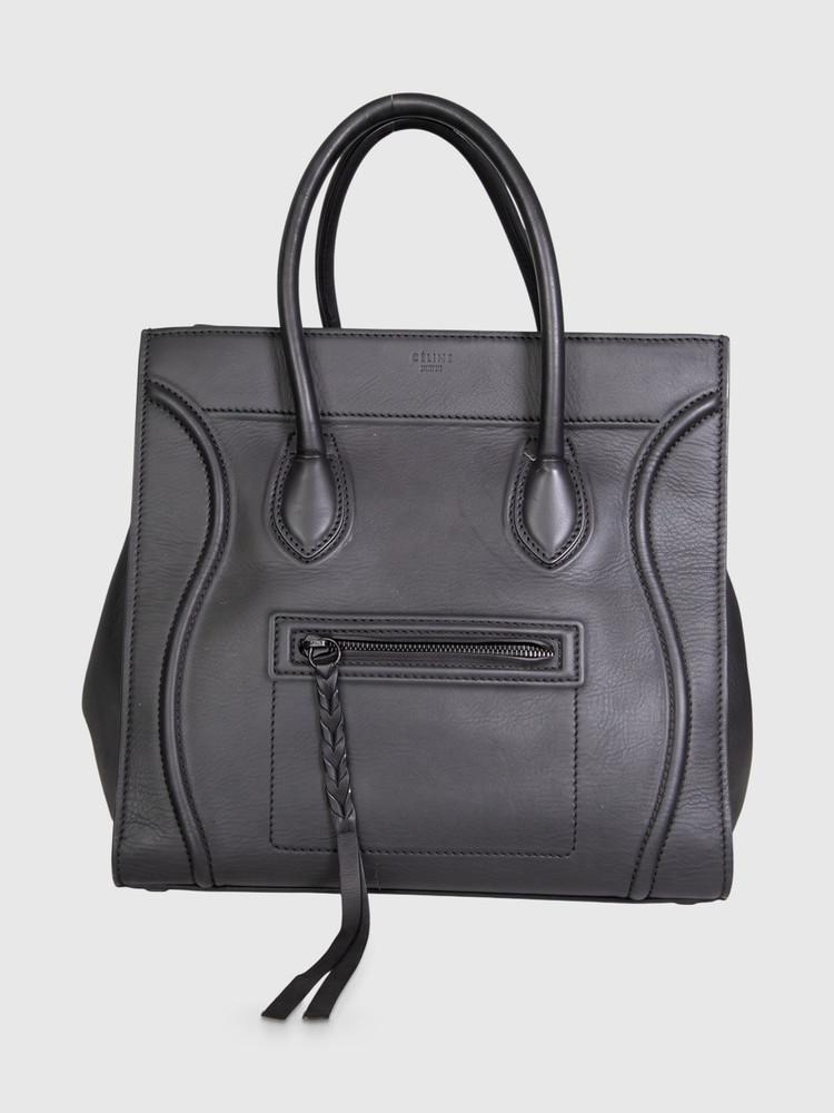 Céline Black Leather Medium Phantom Bag