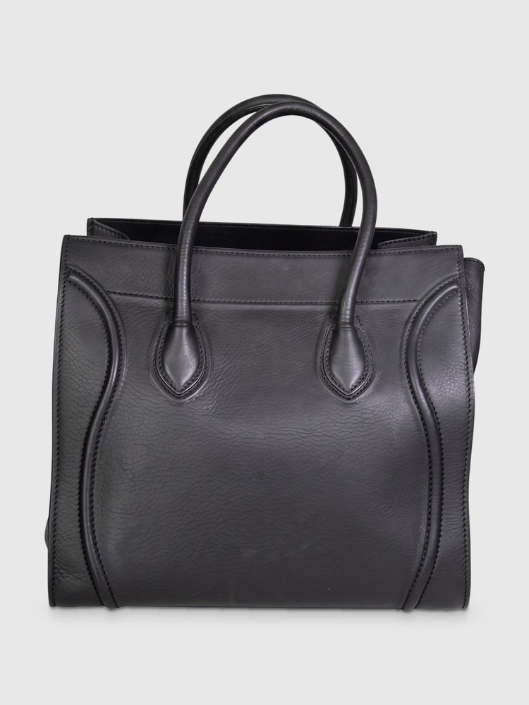 Céline Black Leather Medium Phantom Bag