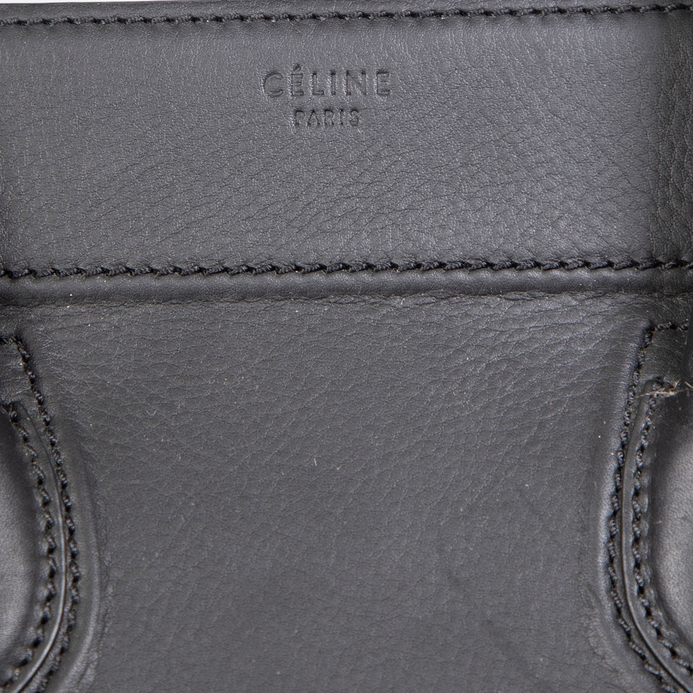 Céline Black Leather Medium Phantom Bag