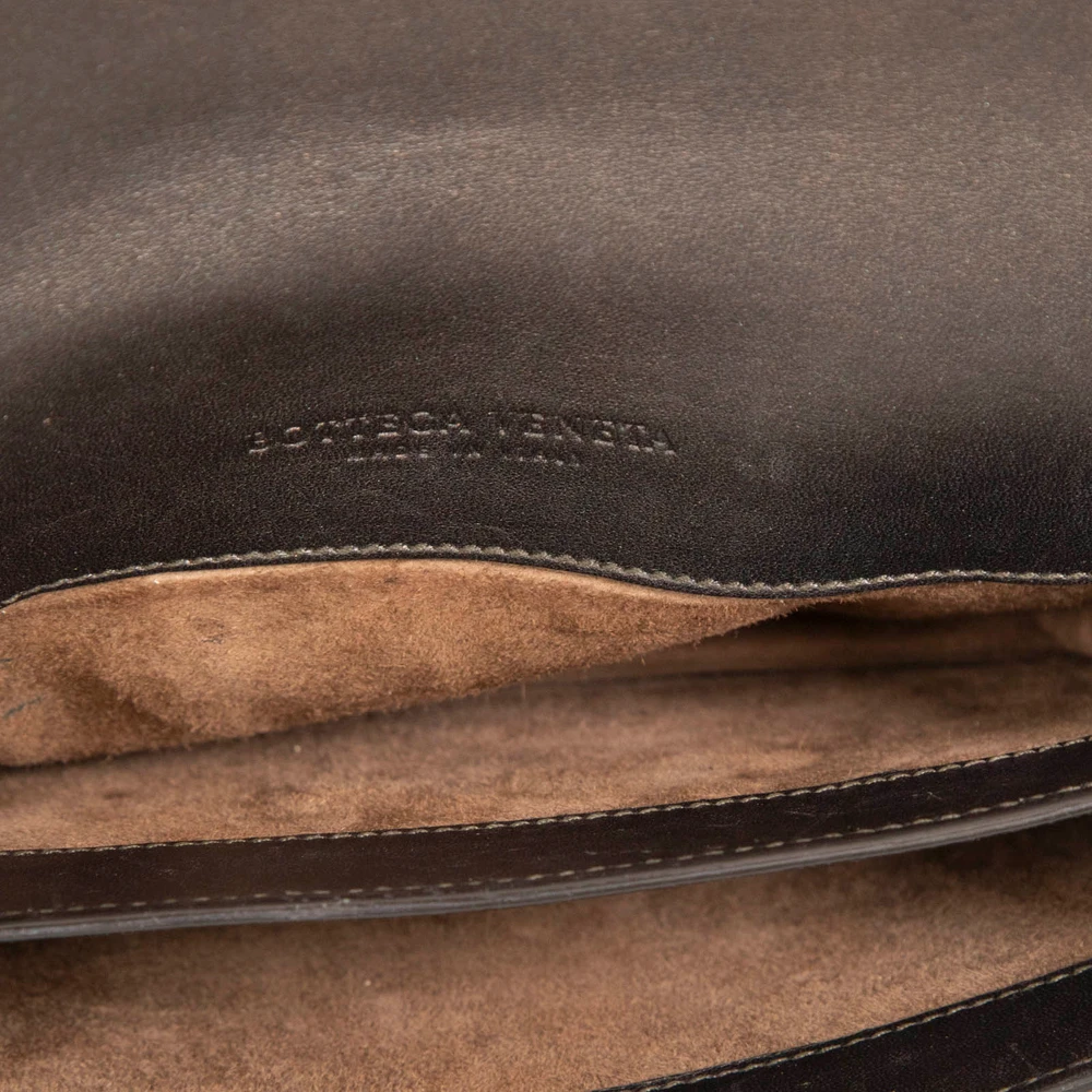Bottega Veneta Black Leather Intrecciato Montebello Bag