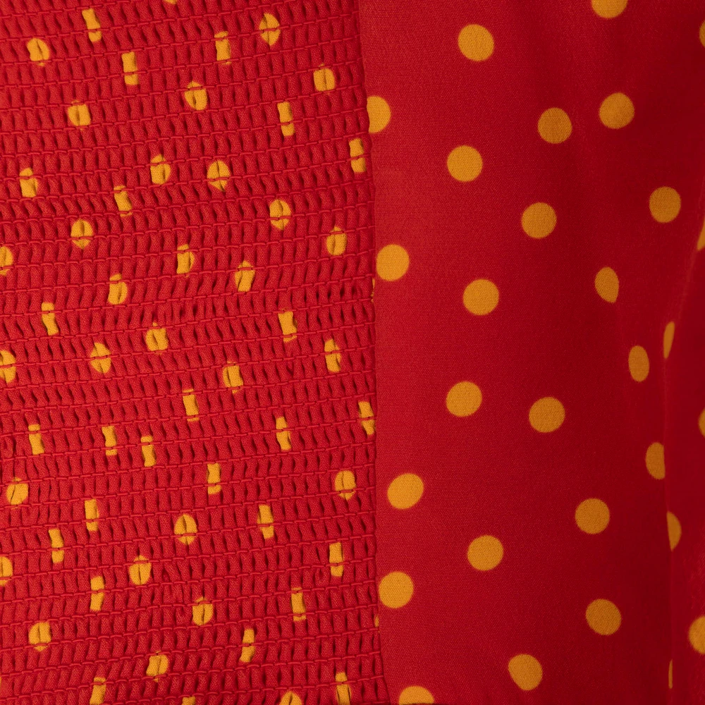 Réalisation Red Silk Polka Dot Inez Mini Dress