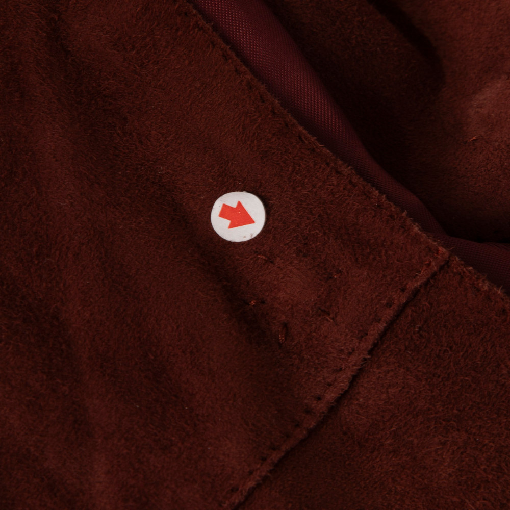 Joseph Burgundy Suede Long Coat