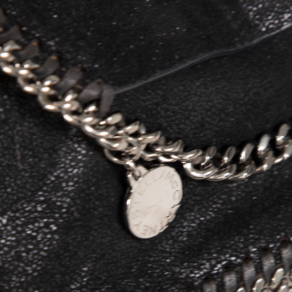Stella McCartney Black Vegan Suede Falabella Mini Bag