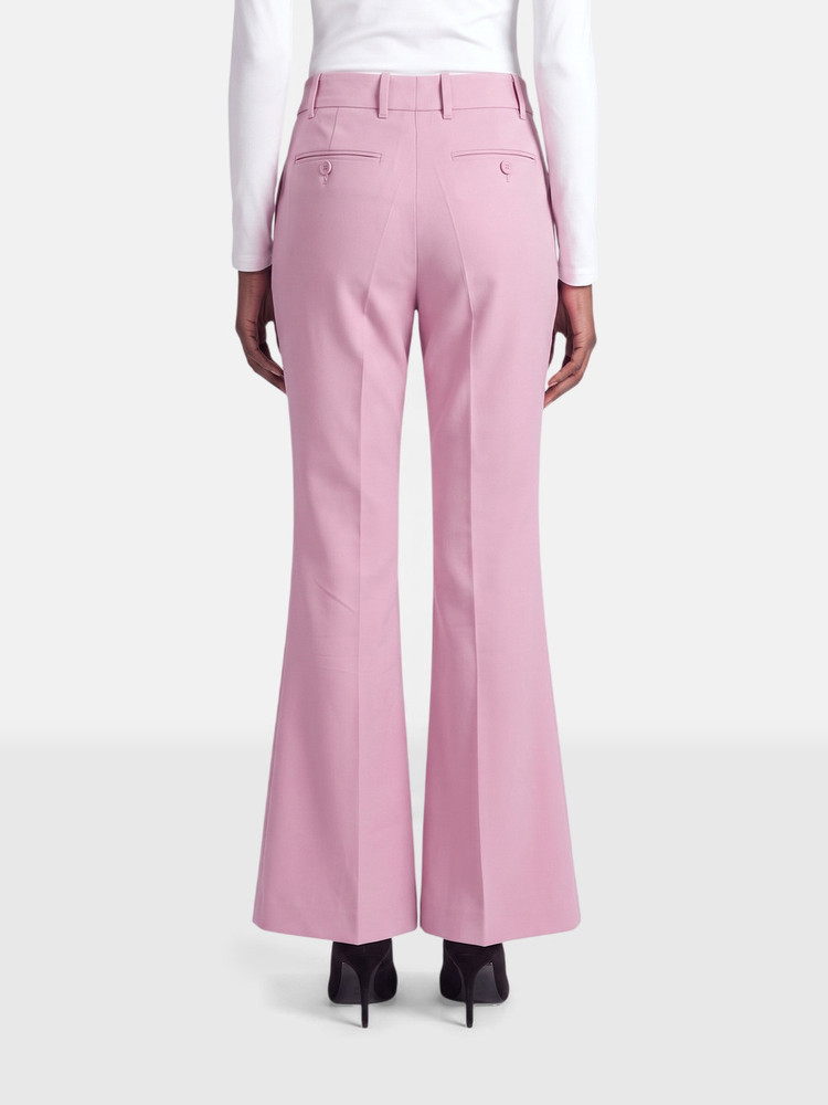 Gucci Pink Silk Flared Trousers