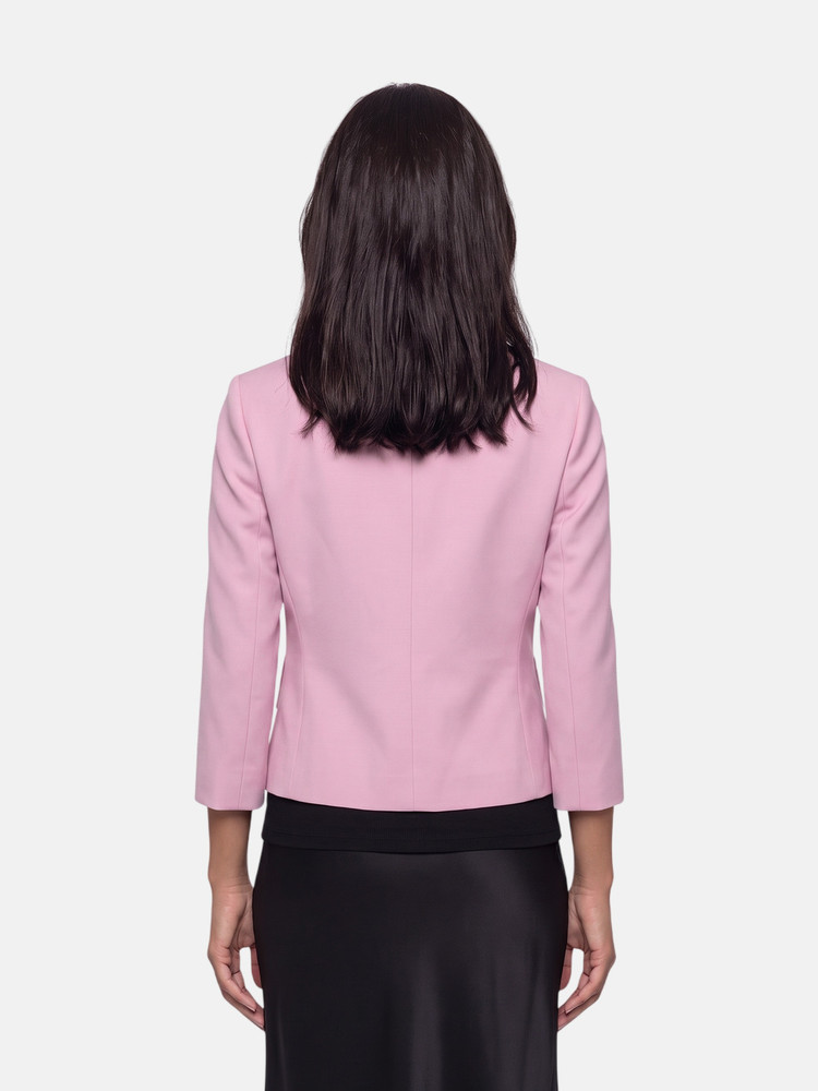 Gucci Pink Silk Cropped Blazer