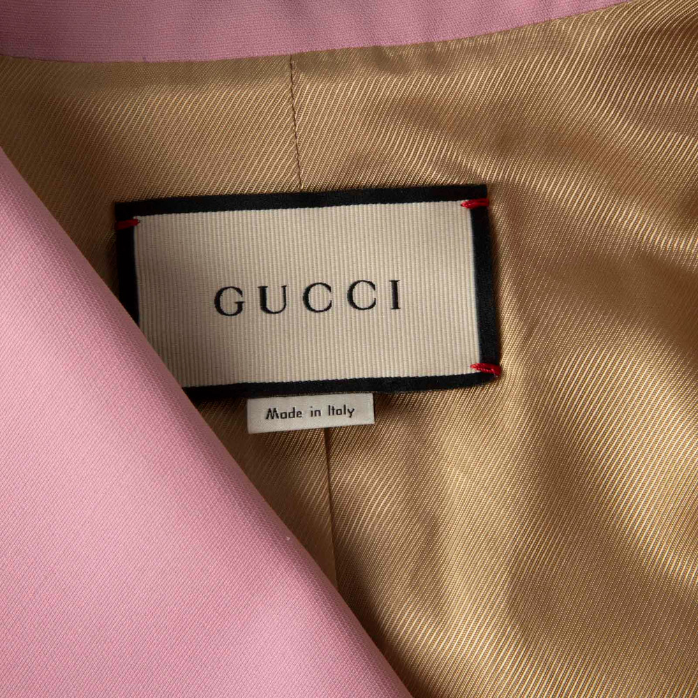 Gucci Pink Silk Cropped Blazer