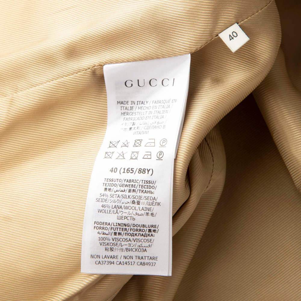 Gucci Pink Silk Cropped Blazer