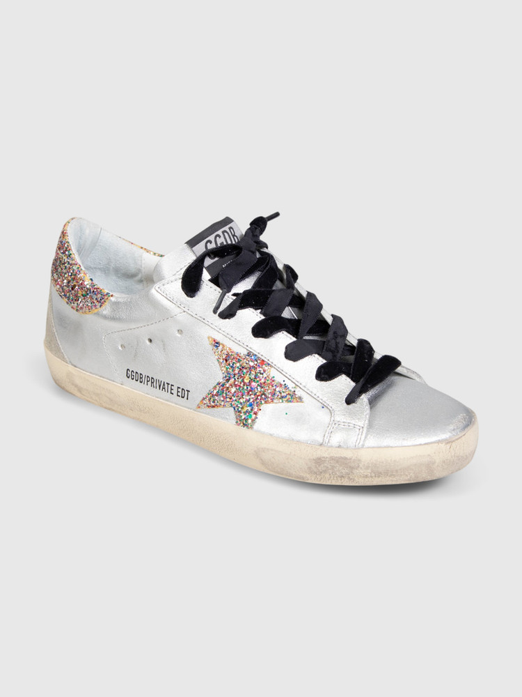 Golden Goose Silver Leather GGDB/Private EDT Trainers