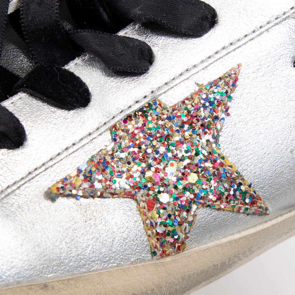 Golden Goose Silver Leather GGDB/Private EDT Trainers