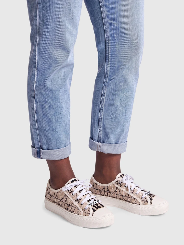 Dior Beige Tweed Cannage Walk'N'Dior Trainers