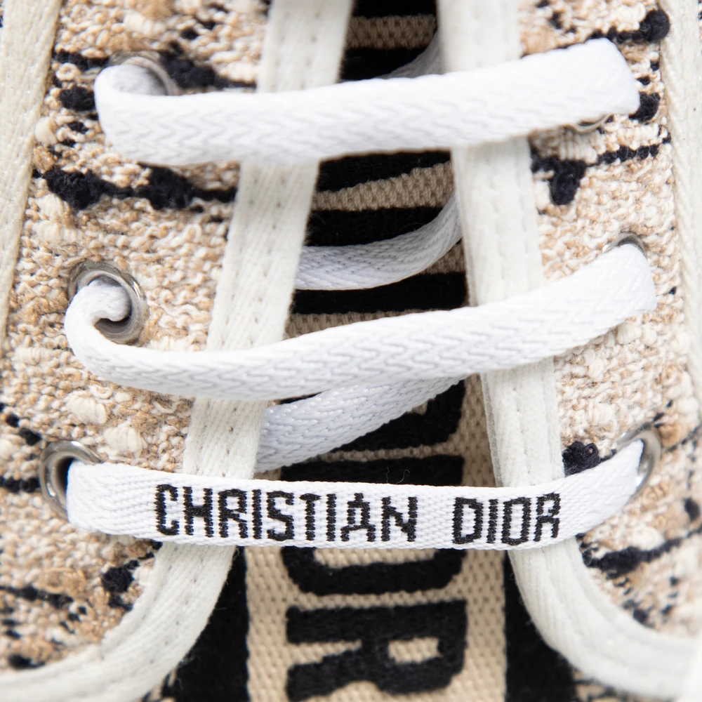 Dior Beige Tweed Cannage Walk'N'Dior Trainers