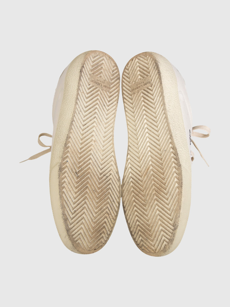 Saint Laurent Ecru Logo Embroidered SL/06 Trainers