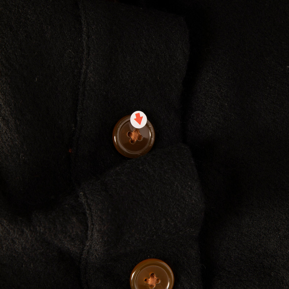 Vivienne Westwood Black Wool Ruched Buttoned Skirt