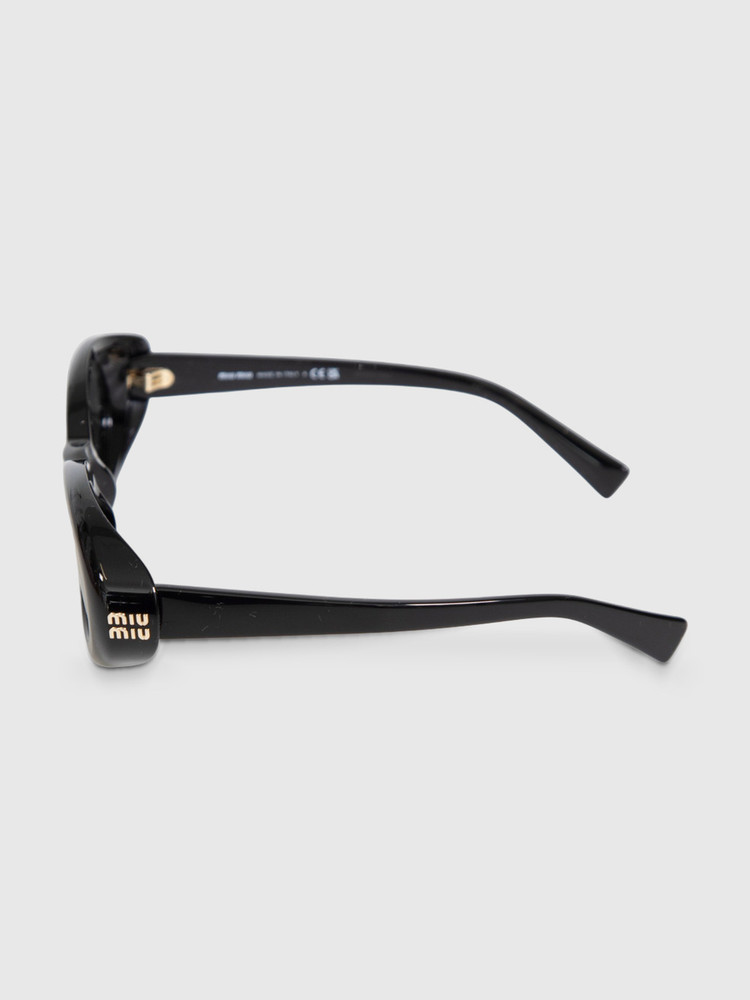 Miu Miu Black Oval Logo Sunglasses
