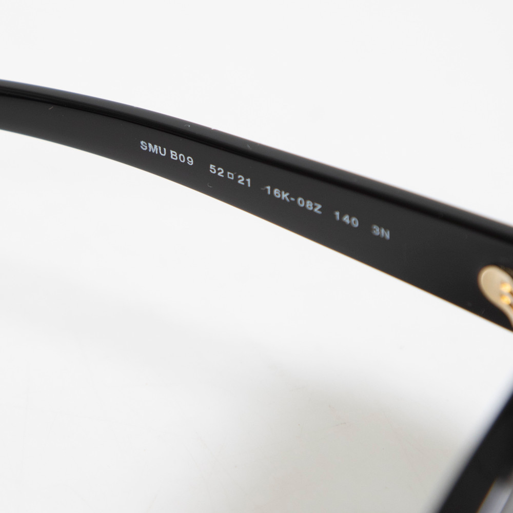 Miu Miu Black Oval Logo Sunglasses