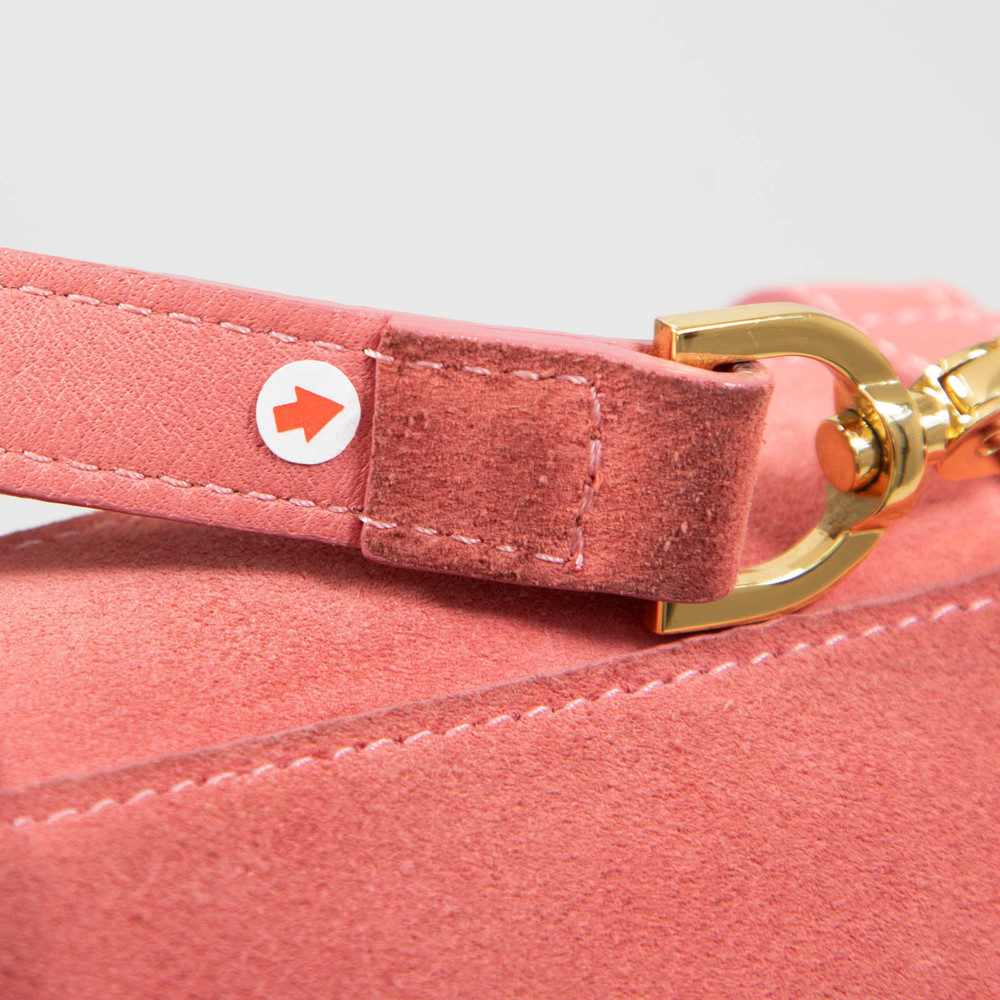 Mansur Gavriel Pink Suede Top Handle Bag