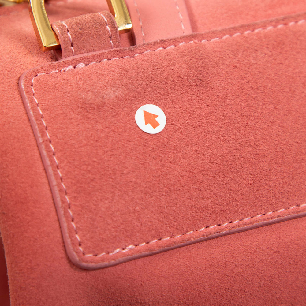 Mansur Gavriel Pink Suede Top Handle Bag