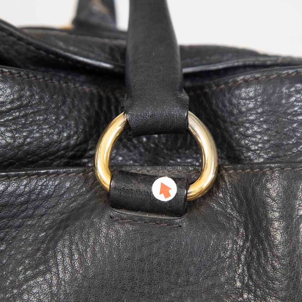 Prada Black Vitello Daino Leather Tote