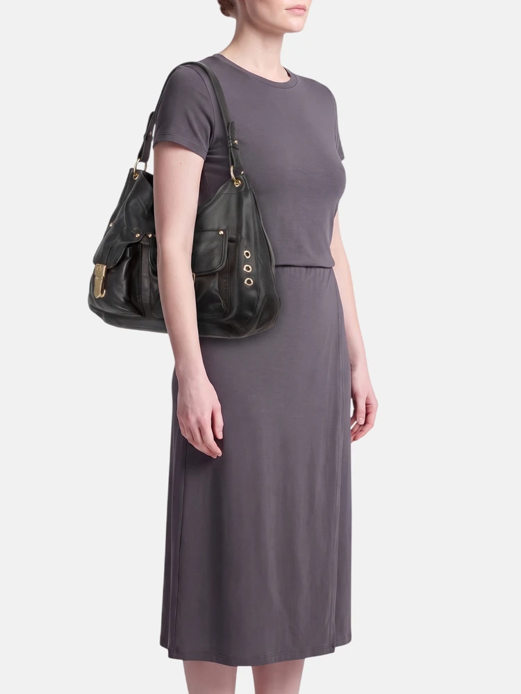 Mulberry Black Leather Tote Bag