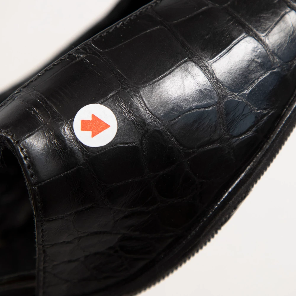 Gucci Vintage S/S 1998 Black Croc Embossed Heels