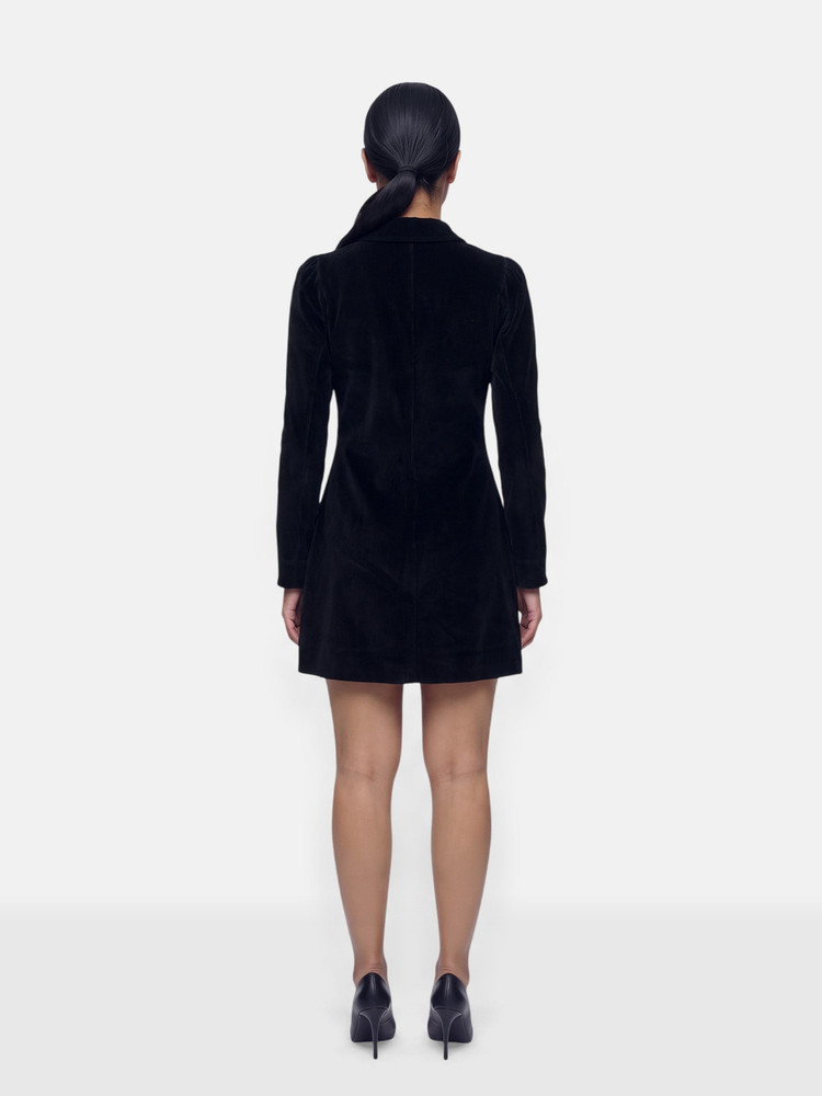 ME+EM Black Corduroy Long Sleeve Dress